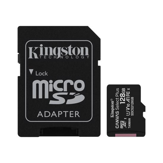 Picture of Kingston 128GB MicroSDXC CANVAS Plus V10 SDCS2/128G + Adapter