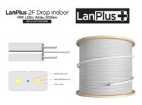 Picture of LanPlus Fiber optic cable 2FO 2km Indoor drop cable, G657A1, FRP, LSZH, white