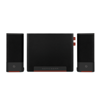 Picture of SONICGEAR SPACE 3 Maroon FM 2.1 20W USB/BT/AUX