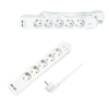 Picture of Logilink produžni kabl 5 mesta, 2 USB, prekidač, 1.5m, beli