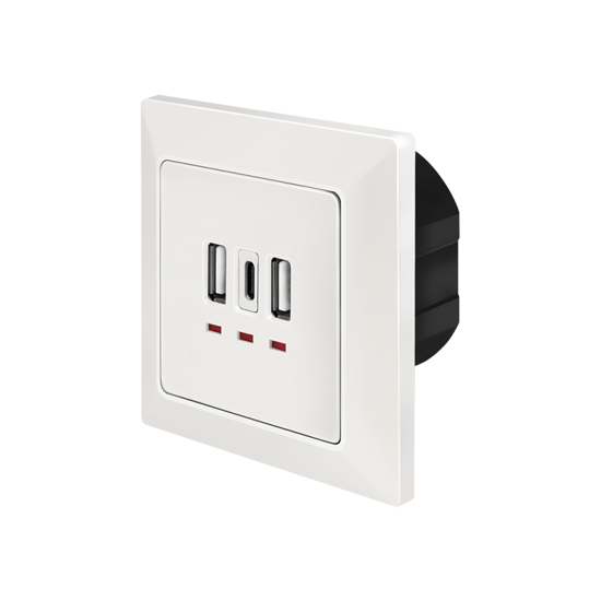Picture of Logilink uzidna utičnica, 2 USB-A, 1 USB-C