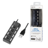 Picture of Logilink USB 2.0 HUB, 4-port, On/Off, crni sa napajanjem