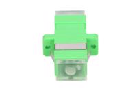 Picture of Extralink SC/APC simplex SM adapter green transparent , dust caps