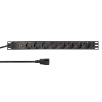 Picture of Logilink PDU 8 x šuko CEE 7/3 , konektor C14, prenaponska zaštita
