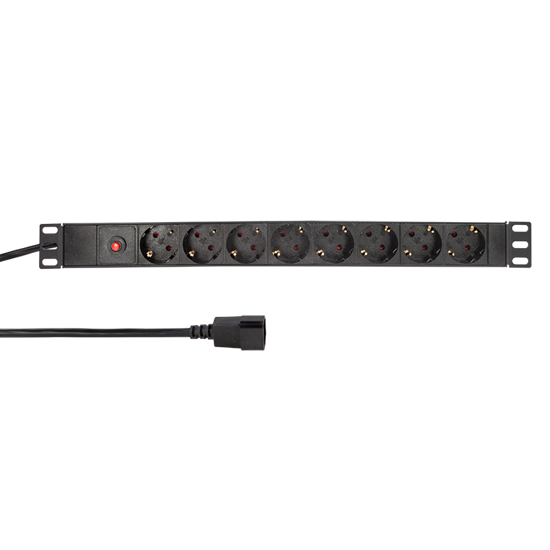 Picture of Logilink PDU 8 x šuko CEE 7/3 , konektor C14, prenaponska zaštita