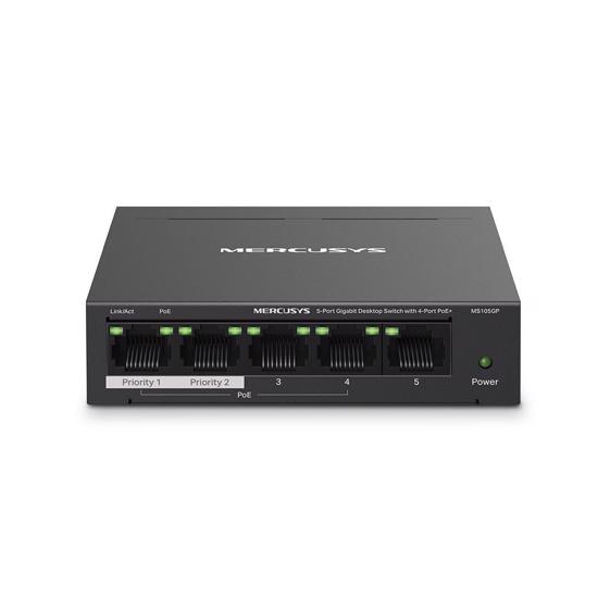 Picture of Mercusys MS105GP v2.0, 5-Port Gigabit Desktop Switch with 4-Port PoE+