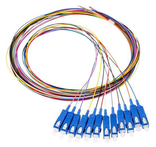 Picture of LanPlus 12-colour code Pigtails SC/UPC G.657.A1, (12pcs) 1.5m